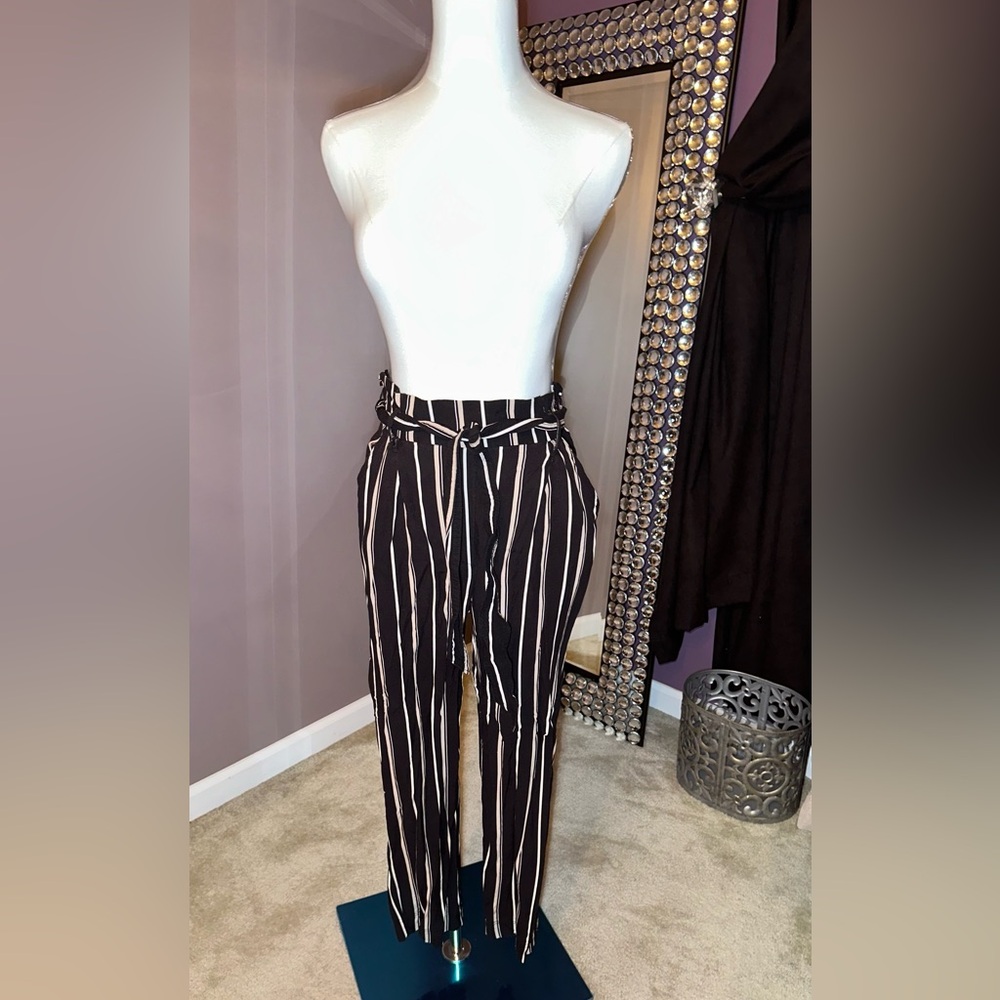 H&M Black Striped Pants